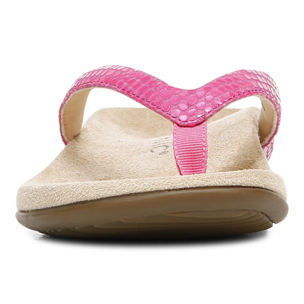 Vionic Sandals Ireland - Dillon Toe Post Sandal Pink - Womens Shoes Clearance | ZNRCK-5684